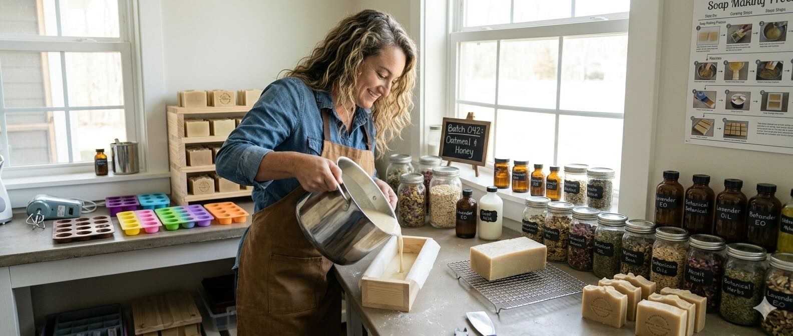 From soap kitchen to shower — how we make our goat milk soap